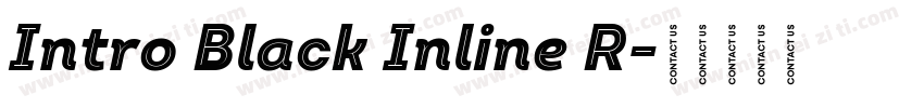 Intro Black Inline R字体转换